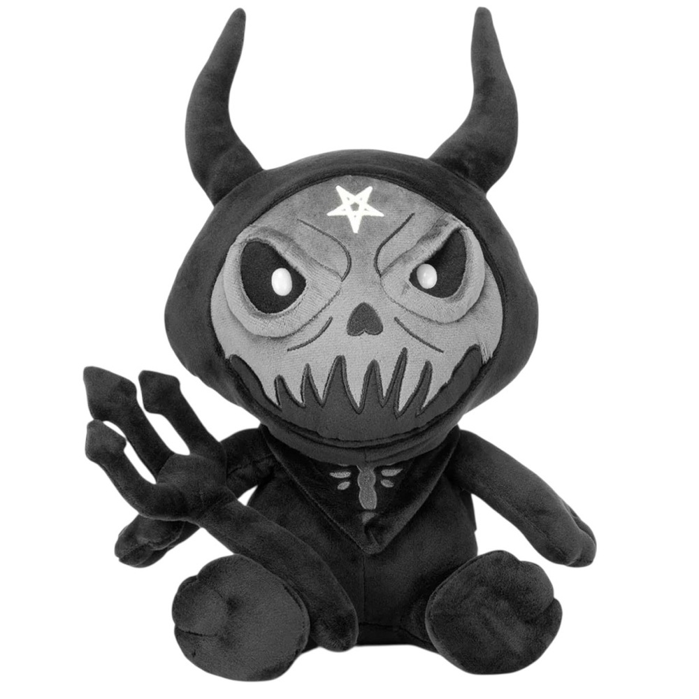 Killstar KREEPTURES 16” Grim Reaper: Panic Gray Gothic Halloween Toy Plush